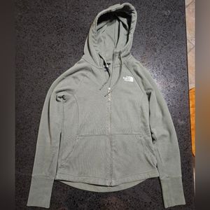 The North Face Green Hooded Sweatshirt Zip Up Hoodie Women's Size Small